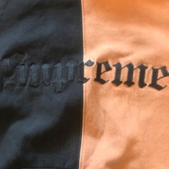 Supreme split old english hoodie size small (black - Picture 2 of 4